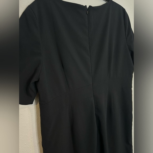 Estee Lauder Black Sheath Dress Crew Neck Size 14 - Picture 5 of 8